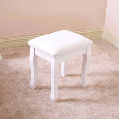 White cushion online stool